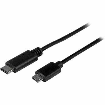 StarTech.com USB-C to Micro-B Cable - M/M - 0.5 m - USB 2.0 - 1.64 ft USB Data Transfer Cable for Notebook, Smartphone, Power Bank, Wall Charger, Car Charger, Computer, External Hard Drive - First End: 1 x 24-pin USB 2.0 Type C - Male - Second End: 1