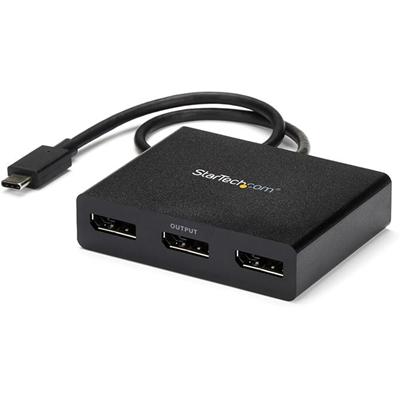 StarTech.com MST Hub - DisplayPort over USB-C to 3x DisplayPort - 3840 × 2160 - 15 ft Maximum Operating Distance - DisplayPort - USB - Plastic