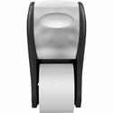 LoCor Top-Down Wall-Mount Bath Tissue Dispenser, Stainless - Roll Dispenser - 2 x Roll - 7.3" Height x 13.4" Width x 7.3" Depth - Plastic - Stainless Steel - Long Lasting, Perforated - 1 Each