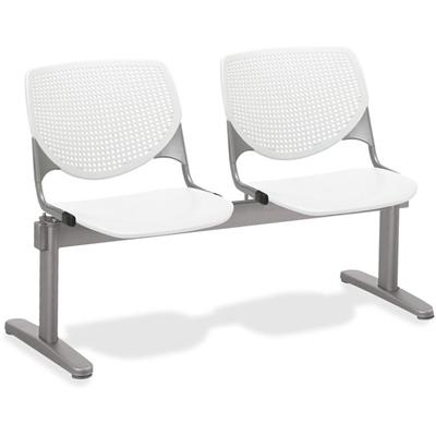 KFI KOOL 2 Seat Beam - Polypropylene Seat Material - Polypropylene Back Material - Powder Coated Silver Frame Color - Steel Frame Material - White - 1 Each