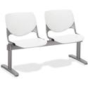 KFI KOOL 2 Seat Beam - Polypropylene Seat Material - Polypropylene Back Material - Powder Coated Silver Frame Color - Steel Frame Material - White - 1 Each