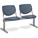 KFI KOOL 2 Seat Beam - Polypropylene Seat Material - Polypropylene Back Material - Powder Coated Silver Frame Color - Steel Frame Material - Navy - 1 Each
