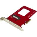 StarTech.com U.2 to PCIe Adapter for 2.5" U.2 NVMe SSD - SFF-8639 - x4 PCI Express 3.0 - Mount a 2.5" U.2 NVMe SSD into your desktop computer or server, using an available PCIe expansion slot - SFF-8639 PCIe Adapter - x4 PCI Express 4.0 - NVMe PCIe A