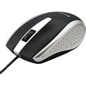 Verbatim Corded Notebook Optical Mouse - White - Optical - Cable - Silver - USB Type A - Scroll Wheel - 3 Button(s) - 1 Each