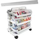 Deflecto Stackable Caddy Organizer Multi-Pack Bundle - 17.30" Height x 16" Width x 11" Depth - Floor - White - 1 Set