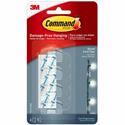Command Round Cord Clips with Clear Strips - Cord Clip - Clear - 4 / Pack