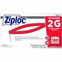 Ziploc&reg; 2-Gallon Storage Bags - Extra Large Size - 2 gal Capacity - Clear - Food - 100 / Carton