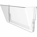 Storex Stacking Wall Pocket - 1 Pocket(s) - 7" Height x 4" Width x 16" Length - Stackable - Clear - Poly - 1 Each