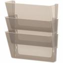Storex Stacking Wall Pocket Set - 18 x File - 1 Pocket(s) - 7" Height x 4" Width x 16" Length - Stackable - Smoke - Poly - 3 / Set