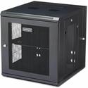 StarTech.com 12U Wall-Mount Server Rack Cabinet - 19.7 in. Deep - Hinged - For Server, LAN Switch, Patch Panel - 12U Rack Height19.70" Rack Depth - Wall Mountable - Black - Steel, Steel Mesh - 198.42 lb Static/Stationary Weight Capacity
