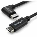 StarTech.com Right-Angle USB-C Cable - M/M - 1 m (3 ft.) - USB 2.0 - 3.28 ft USB-C Data Transfer Cable for Tablet, Notebook, MacBook, Chromebook, Wall Charger, Smartphone, Power Bank, Car Charger - First End: 1 x 24-pin USB 2.0 Type C - Male - Second