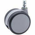 Master Caster Gemini Heavy-Duty Chair Mat Casters - 3" Diameter - 220 lb Load Capacity - Urethane - Black, Gray - 1 Set