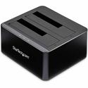StarTech.com Drive Dock SATA/600 - USB 3.1 Type B Host Interface - UASP Support External - Black - Hot Swappable Bays - 2 x HDD Supported - 2 x SSD Supported - 2 x Total Bay - 2 x 2.5"/3.5" Bay - Plastic, Aluminum