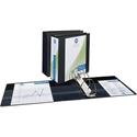 Avery&reg; Durable View Binders - EZD Rings - 4" Binder Capacity - Letter - 8 1/2" x 11" Sheet Size - 780 Sheet Capacity - 3 Ring(s) - Fastener(s): D-Ring - Pocket(s): 4, Internal - Poly - Black - Recycled - Easy Insert Spine, Exposed Rivet, Gap-free