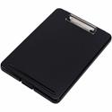 Business Source Storage Clipboard - 8 1/2" x 11" Sheet Size - Plastic - Black - 12 / Carton