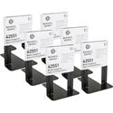 Business Source Heavy-gauge Steel Book Supports - 8.50" Height x 9" Width x 6" Depth - Desktop - Non-skid Base, Scratch Resistant, Stain Resistant - Black - Steel - 2/Pair - 6 / Box