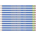 Ticonderoga Pre-Sharpened Erasable Checking Pencils - Blue Lead - HB - 1 Dozen/Box - 6 / Carton
