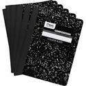 Mead Composition Book - Sewn - 7 1/2" x 9 3/4" Sheet Size - White Paper - Black Marble Cover - 12 / Carton