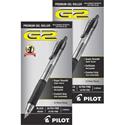 G2 Premium Gel Ink Retractable Pens - 0.38 mm Ultra Fine Pen Point - Refillable - Retractable - Black Ink - Gel-based - Clear Barrel - 1 Dozen/Box - 2 / Bundle