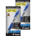 G2 Premium Gel Ink Retractable Pens - 0.38 mm Ultra Fine Pen Point - Refillable - Retractable - Blue Ink - Gel-based - Clear Barrel - 1 Dozen/Box - 2 / Bundle