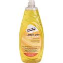 Genuine Joe Dish Detergent - For Pot - Concentrate - 38 fl oz (1.2 quart) - Lemon Scent - Recommended For: Grease Remover - Heavy Duty, Durable, Long Lasting, Film-free - Yellow - 1 Each