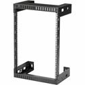 StarTech.com 15U Wall-Mount Server Rack - 12 in. Depth - For Server, Networking, A/V Equipment, Patch Panel, Computer - 15U Rack Height x 19" Rack Width x 12" Rack Depth - Wall Mountable Open Frame - 2 Post - Black - Steel, SPCC, Cold Rolled Steel - 