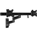 StarTech.com Wall Mount for Monitor - Black - Height Adjustable - 2 Display(s) Supported - 24" Screen Support - 22 lb Load Capacity - 75 x 75, 100 x 100 - Steel - 1 Each