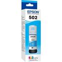 Epson T502, Cyan Ink Bottle - Inkjet - Cyan - 1 Each