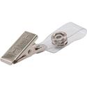 Advantus ID Badge Clip Adapters - Metal, Vinyl - Silver - 25 / Pack