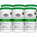 Clorox Healthcare Hydrogen Peroxide Cleaner Disinfectant Wipes - 9" Length x 6.75" Width - Recommended For: Soap Scum Remover - Pre-moistened, Disinfectant, Deodorize, Anti-bacterial - White - 95/Tub - 6 / Carton