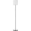 Lorell LED Contemporary Floor Lamp - 65" Height x 12" Width - 10 W LED Bulb - Brushed Nickel - Floor-mountable - Silver - for Living Room, Office, Lobby