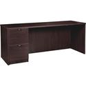Lorell Prominence 2.0 Left-Pedestal Credenza - 29" Height x 66" Width x 24" Depth, x 1" Thickness Top - Total Drawer(s): 2 - Single Pedestal on Left Side - Band Edge - Material: Particleboard - Finish: Thermofused Melamine (TFM) - 1 Each