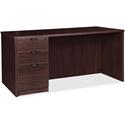 Lorell Prominence 2.0 Left-Pedestal Desk - x 1" Thickness Top, 29" Height x 72" Width x 36" Depth - Total Drawer(s): 3 - Single Pedestal on Left Side - Band Edge - Material: Particleboard - Finish: Espresso Laminate, Thermofused Melamine (TFM) - 1 Ea