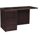 Lorell Prominence 2.0 Left Return - 29" Height x 42" Width x 24" Depth, x 1" Thickness Top - Total Drawer(s): 2 - Band Edge - Material: Particleboard - Finish: Espresso Laminate, Thermofused Melamine (TFM) - 1 Each