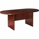 Lorell Prominence 2.0 Racetrack Conference Table - 29" Height x 72" Width x 36" Depth Table, x 1" Thickness Top - Material: Particleboard, Thermofused Melamine (TFM) - Finish: Mahogany - Modesty Panel - 1 Each