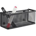 Onyx Mesh Magnetic Marker Basket - 3" Height x 8" Width x 3.25" Depth - Sturdy - Black - Steel, Mesh - 1 Each