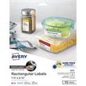 Avery&reg; Dissolvable Rectangle Labels - 1 1/4" Width x 2 3/8" Length - Rectangle - Laser, Inkjet - White - Paper - 18 / Sheet - 5 Total Sheets - 90 Total Label(s) - 1 Pack