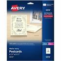 Avery&reg; Postcards, Ivory, Two-Sided, 4-1/4" x 5-1/2" , 100 Cards (5919) - 79 Brightness - 4 1/4" x 5 1/2" - 80 lb Basis Weight - 216 g/m² Grammage - Matte - Rounded Corner, Sturdy, Double-sided, Printable, Uncoated, Perforated - Ivory - 1 Box