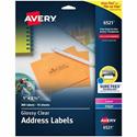 Avery&reg; Easy Peel High Gloss Clear Mailing Labels - 1" Width x 2 5/8" Length - Permanent Adhesive - Rectangle - Inkjet, Laser - Glossy - Clear - Film - Permanent Adhesive, Jam Resistant, Easy Peel, Pop Up Edge - 30 / Sheet - 10 Total Sheets - 300 