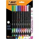BIC Intensity Porous Point Pen - 0.4 mm Fine Pen Point - Assorted Ink - Water Based - Metal Tip - 1 Pack