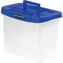 Bankers Box Heavy-Duty Portable File Box - Internal Dimensions: 11.75" Width x 6.75" Depth x 10.75" Height - External Dimensions: 14.3" Width x 8.6" Depth x 11.1" Height - Media Size Supported: Letter - x File - Lid Lock Closure - Heavy Duty - Stacka