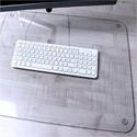 Floortex Desktex&reg; Glaciermat Glass Desk Pad - 19" x 24" - Rectangular - 19" Width x 24" Length x 0.20000" Depth - Clear Backing - Tempered Glass - Clear