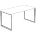 Lorell Relevance Series Desk-height Side Leg Frame - 29.1" Height x 28.5" Width - Finish: Silver - 1 Each