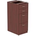 Lorell Relevance Series 4-Drawer File Cabinet - 40.4" Height x 15.5" Width x 23.6" Depth - Total Drawer(s): 4 - Finish: Mahogany, Laminate - 1 Each