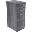 Lorell Relevance Series 4-Drawer File Cabinet - 40.4" Height x 15.5" Width x 23.6" Depth - Total Drawer(s): 4 - Finish: Charcoal, Laminate - 1 Each