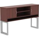 Lorell Relevance Series Freestanding Hutch - 36" Height x 59" Width x 15" Depth - 3 Shelve(s) - Finish: Mahogany, Laminate - 1 Each