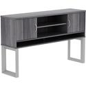 Lorell Relevance Series Freestanding Hutch - 36" Height x 59" Width x 15" Depth - 3 Shelve(s) - Finish: Charcoal, Laminate - 1 Each