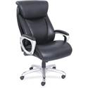 Lorell Wellness by Design Big & Tall Chair with Flexible Air Technology - Black Seat Color - Bonded Leather Seat Material - Black Back Color - Bonded Leather Back Material - 5-star Base - Armrest - 1 Each
