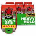Scotch Tough Grip Moving Packaging Tape - 22.20 yd Length x 1.88" Width - Clear - Fiber - Dispenser Included - 1 Pack