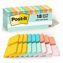 Post-it&reg; Notes Cabinet Pack - 3" Flag/Note Width x 3" Flag/Note Length - Square - 100 Sheets per Pad - Unruled - Fresh Mint, Aqua Splash, Sunnyside, Papaya Fizz, Guava - Self-adhesive, Self-stick - 1 Pack
